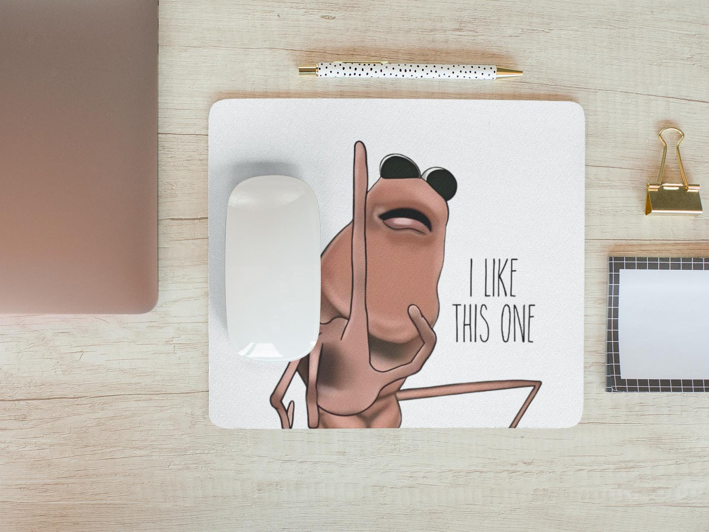 Marcus the Worm Mousepad: Funny VR Chat Desk Accessory