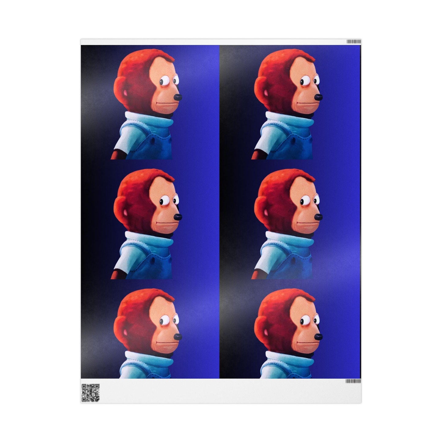 Monkey Meme Wrapping Paper: Funny Novelty Gift Wrap (30x36 inches), Funny Wrapping paper