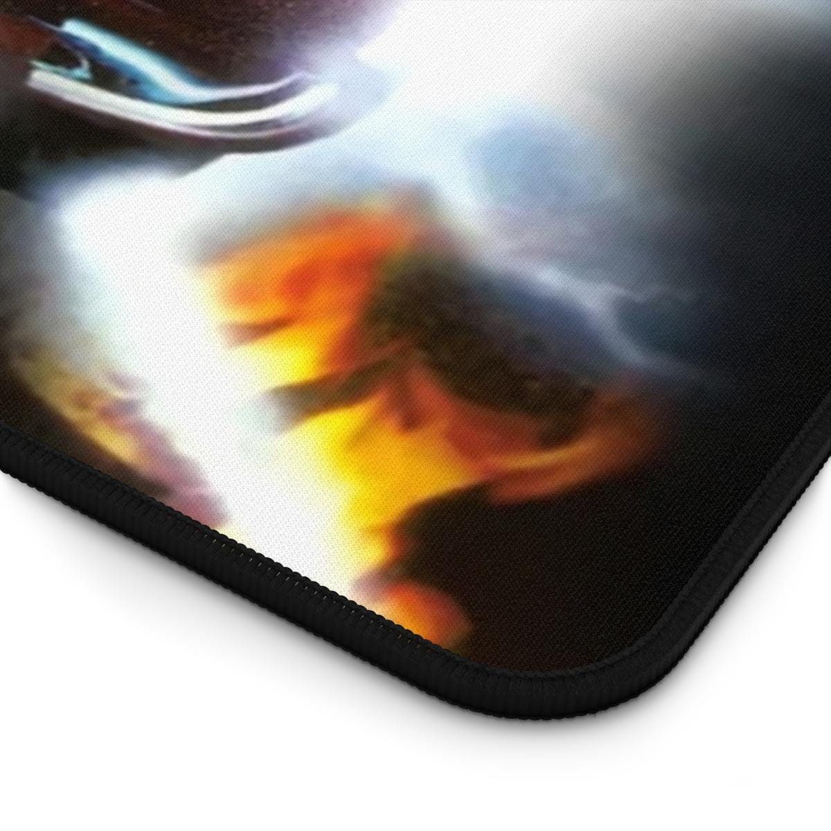 Retro Time-Traveling Car Desk Mat: Sci-Fi Office Decor