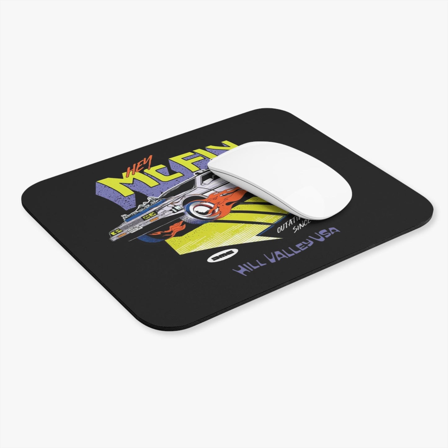 Back to the Future Mousepad: Retro 80s Car Desk Accessory