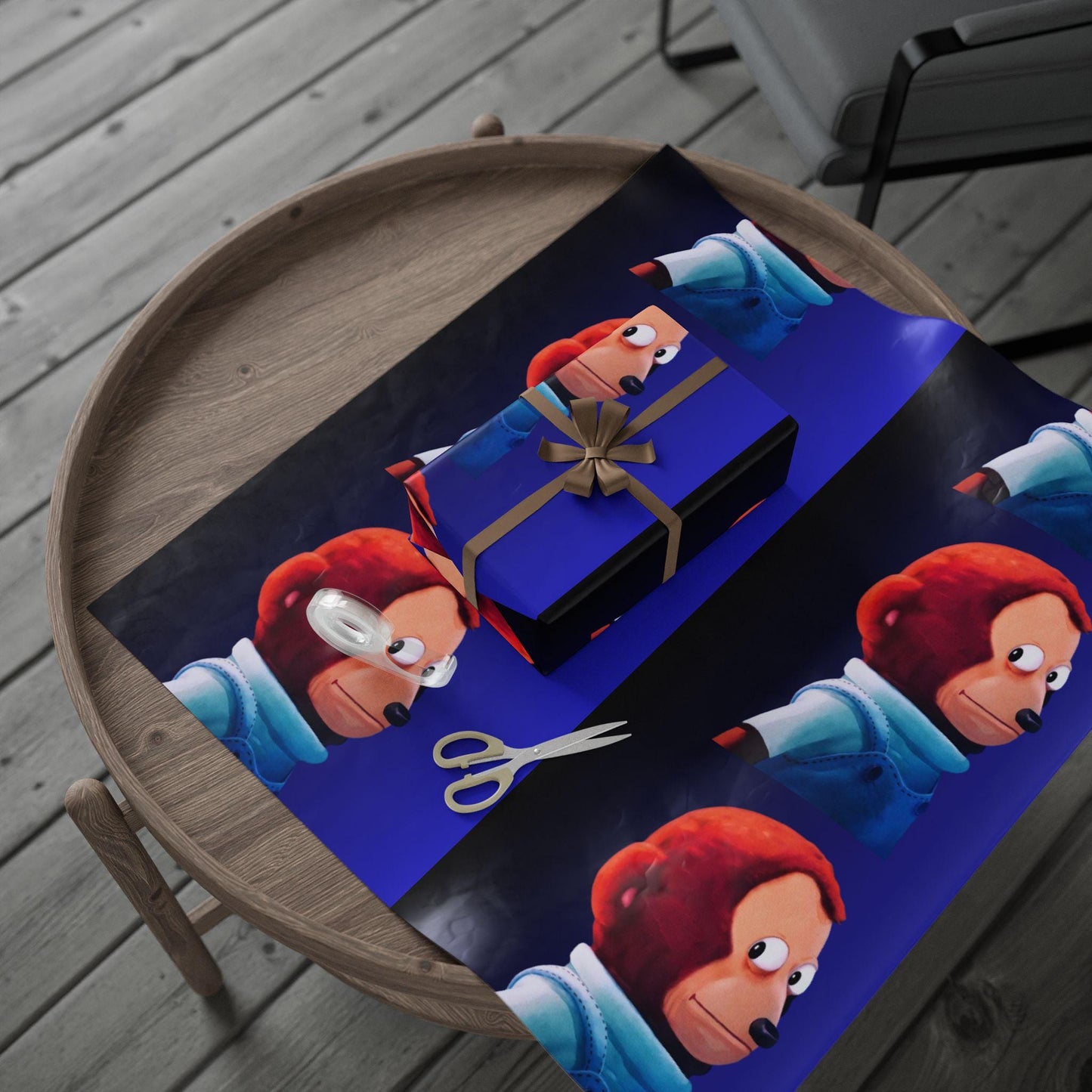 Monkey Meme Wrapping Paper: Funny Novelty Gift Wrap (30x36 inches), Funny Wrapping paper