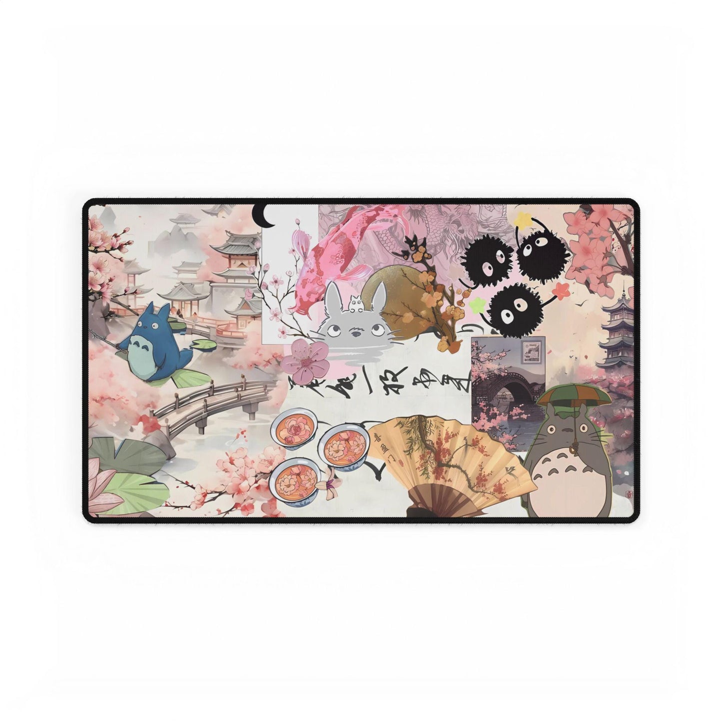 Ghibli Desk Mat: Cozy Black Cat Anime Office Decor