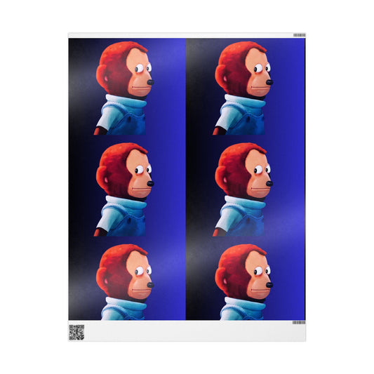 Monkey Meme Wrapping Paper: Funny Novelty Gift Wrap (30x36 inches), Funny Wrapping paper