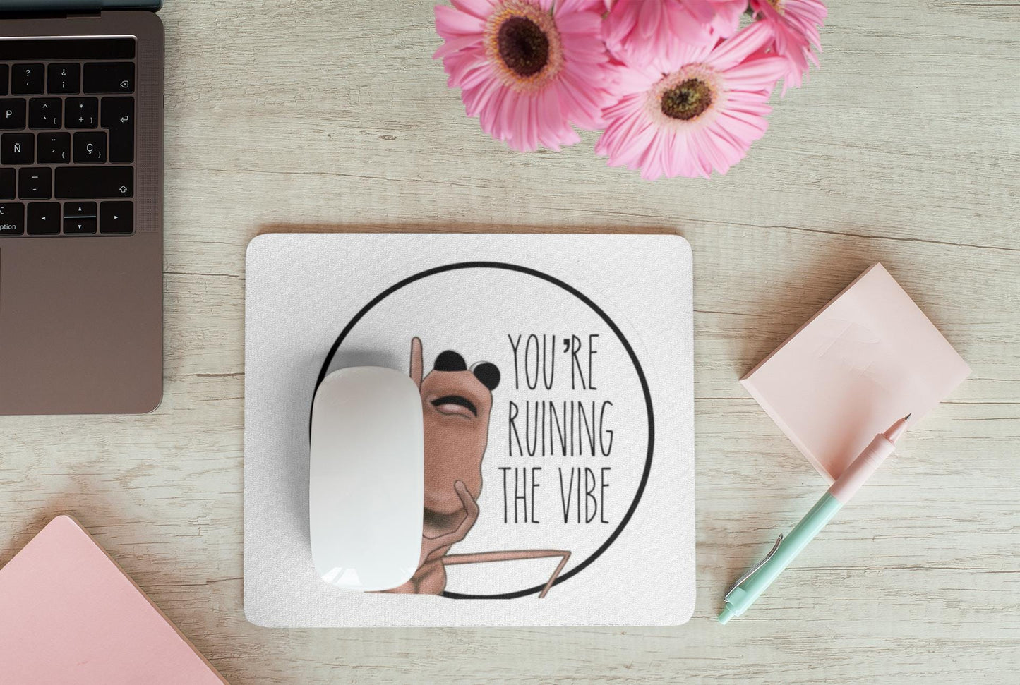 Marcus the Worm Mousepad: Funny Meme Desk Accessory