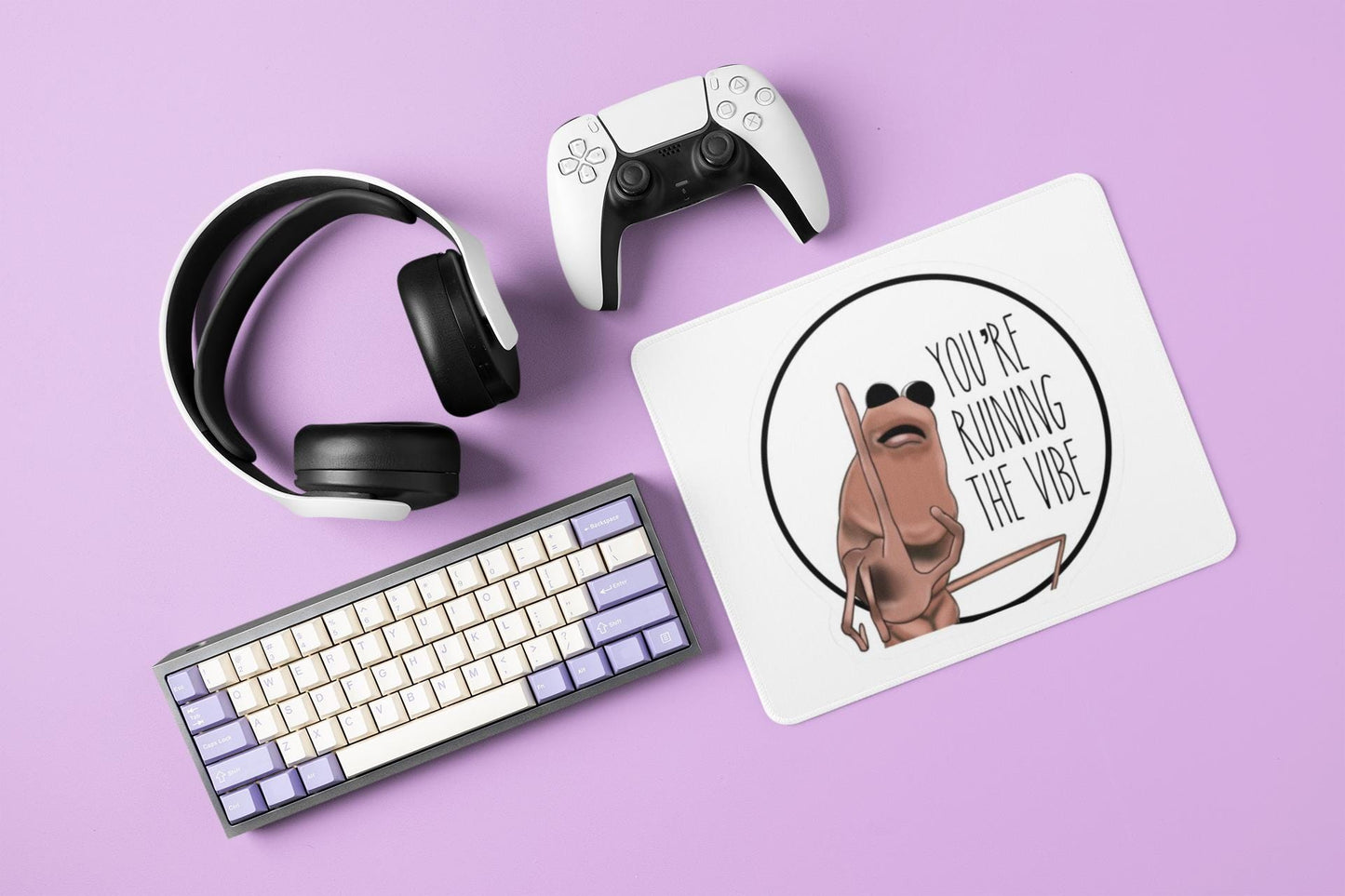 Marcus the Worm Mousepad: Funny Meme Desk Accessory