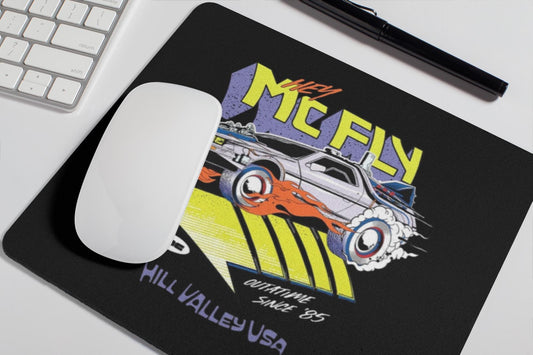Back to the Future Mousepad: Retro 80s Car Desk Accessory
