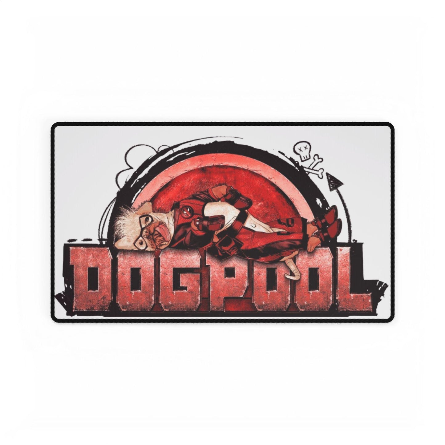 Dogpool Desk Mat: Funny Comic Book Desk Mat, Office Decor, Novelty Gift, Funny Dog Desk Mat